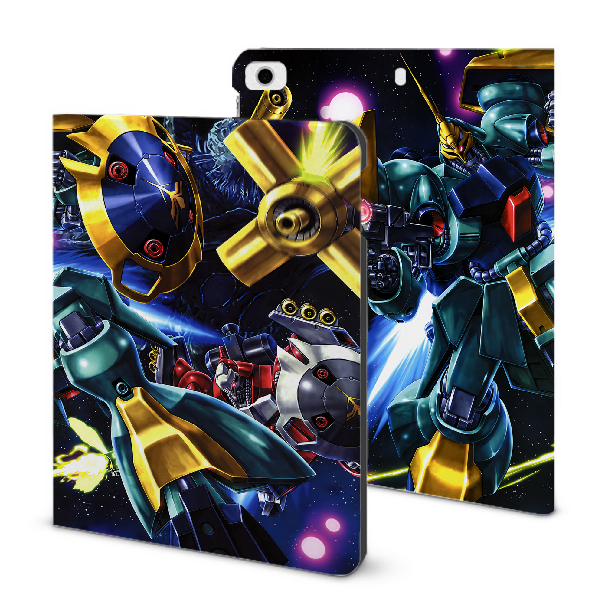 （画像用） 機動戦士ガンダム Mobile Suit Gundam IPad ケース ブック型 PUレザー TPU 耐衝撃 軽量 薄型 ペン収納なし 全面保護 IPad 各モデル対応